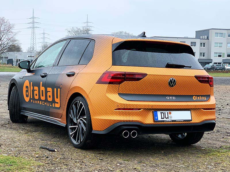 Fahrschule Atabay Fahrzeugbeschriftung Golf 8
