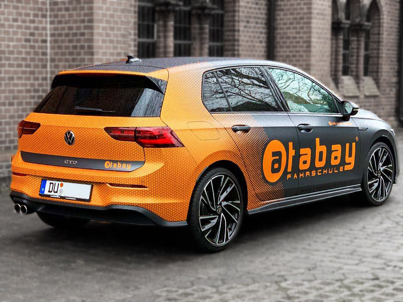 Fahrschule Atabay Fahrzeugbeschriftung Golf 8